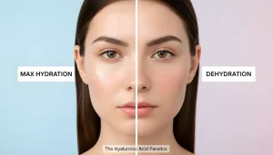 Comparison of hydrated and dry skin